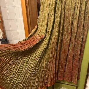 90’s Vintage Iridescent Crinkle maxi skirt